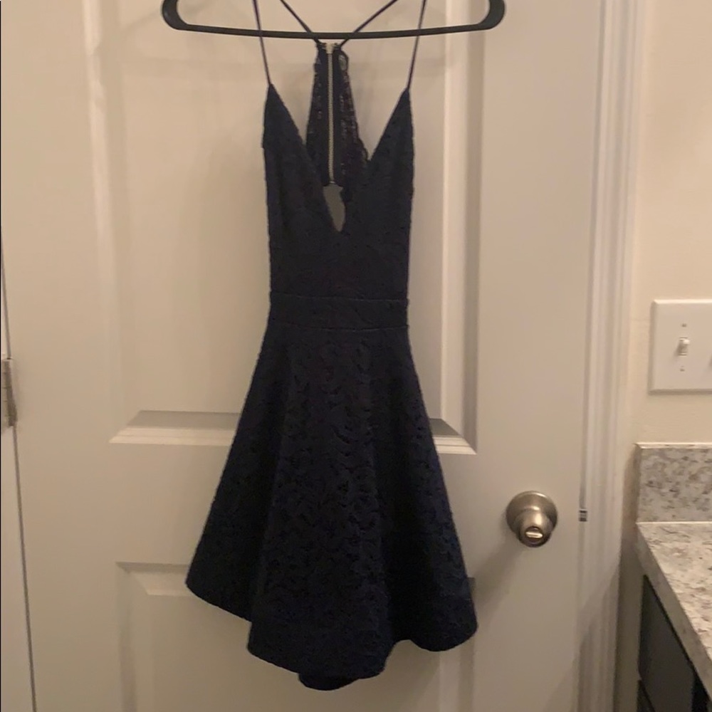 Navy lace dress